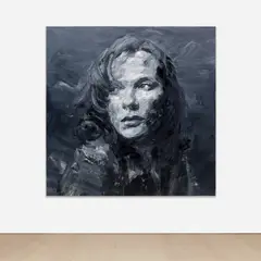 Yan Pei-ming, Portrait of Isabelle Huppert III, 2013, oil on canvas