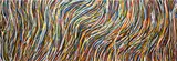 Wavy brushstrokes by Sol LeWitt, 1995, gouache on paperboard, sold Oct 2022