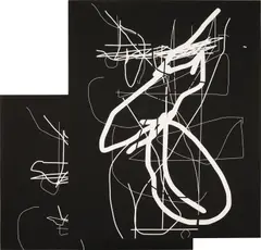 Jeff Elrod, Track 5, 2014, acrylic on canvas, mounted on panel