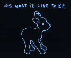 Tracey Emin, It's what I'd like to be, 1999, blue neon