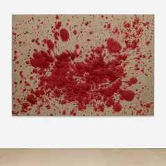 Bosco Sodi, Untitled, 2017, pigment, natural fibres, wood pulp and glue on linen