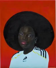 Uncertainty by Oluwole Omofemi, 2021, oil and acrylic on canvas, sold Oct 2022