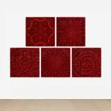 Five works: (i) H10-1 Wu Zetian ; (ii) H10-2 Nūr Jahān ; (iii) H10-3 Theodora ; (iv) H10-4 Suiko ; (v) H10-5 Taytu Betul from the series The Empresses by Damien Hirst, 2022, laminated Giclée print on aluminium composite panel screen-printed with glitter, complete set of 5 works, sold Oct 2022