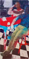 Mark and Aubrey by Doron Langberg, 2015, oil on linen, sold Dec 2022