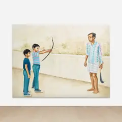 Matthew Krishanu, Weapons, 2018, oil on canvas