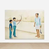 Matthew Krishanu, Weapons, 2018, oil on canvas
