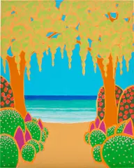 Duncan McCormick, Jane's Beach, 2021, acrylic on canvas