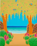 Duncan McCormick, Jane's Beach, 2021, acrylic on canvas