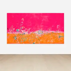 Rafa Macarrón, He Vuelto A Nacer, 2014, acrylic, ink, crayon and paper collage on canvas
