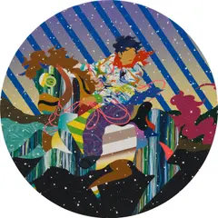 Untitled by Tomokazu Matsuyama, 2014, acrylic on canvas, sold Dec 2022