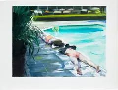 Beached by Caroline Walker, 2012, oil on paper, sold Dec 2022