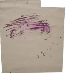 Untitled by Martha Jungwirth, 2018, oil on paper, sold Dec 2022