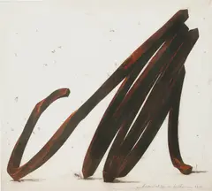 Bernar Venet, Undetermined line, 1989, oilstick on paper