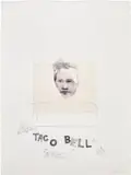 Richard Prince, Untitled (Taco Bell), 1993, ballpoint pen, pencil, collage and charcoal on paper