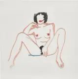 Tom Wesselmann, Monica Sitting with Legs Spread, 1985 - 1997, alkyd on cut-out steel