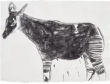 Andy Warhol, Vanishing Animals: Okapi, 1986, synthetic polymer paint on paper