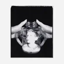 Bea Nettles, Gavin in Jar, unique large-format Polaroid PolaPan print