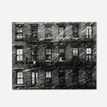 Paul Himmel, Falling Snow – Boy in Window, New York, gelatin silver print