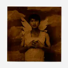 Luis González Palma, La Coraza (The Armor), 1994, gelatin silver print with asphaltum