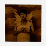 Luis González Palma, La Coraza (The Armor), 1994, gelatin silver print with asphaltum