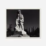 Cemetery Statue and Oil Derricks, Long Beach, California by Ansel Adams, gelatin silver print, sold Jul 2025