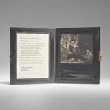 Vik Muniz, Crow, 2005, ambrotype and letterpress in leather-hinged walnut case