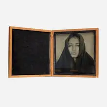 Luis González Palma, El Silencio, 2000, ambrotype and velvet in maple case