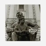 David Johnson, Boy and Lincoln, gelatin silver print