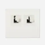 William Wegman, Second and Third Steps (diptych), 1989, gelatin silver print