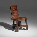 Ethiopian, Chair, carved wood