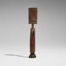 Fante, Akua‘ba fertility figure, carved wood, beads