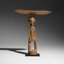 Lobi or Mossi, Stool, carved wood