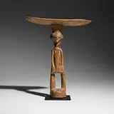 Lobi or Mossi, Stool, carved wood
