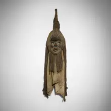 Dan, Go ge mask, carved wood, twine, fabric