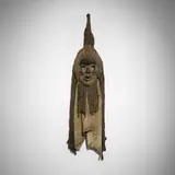 Dan, Go ge mask, carved wood, twine, fabric