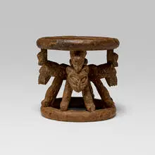 Bamum, Prestige stool, carved wood
