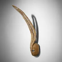 Mossi, Mask, carved wood, rope