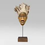 Dan, Mask, wood, feathers, cloth, natural fibers
