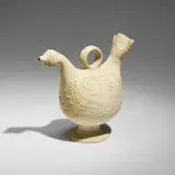 Umayyad, Bird-form pouring vessel, earthenware