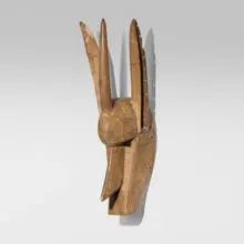 Suruku (Hyena) mask by Bamana, carved wood, sold Jul 2025