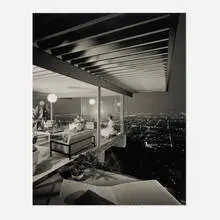 Case Study House #22 (Two Girls), Los Angeles, California (Pierre Koenig) by Julius Shulman, gelatin silver print, sold Feb 2026