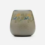 Marblehead Pottery, Cabinet vase with stylized flowering vine, 1908-20, glazed earthenware