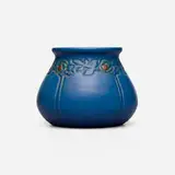 Marblehead Pottery, Vase with stylized fruiting trees, 1908-20, glazed earthenware
