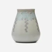 Marblehead Pottery, Vase with fruiting ivy branch, 1908-20, glazed earthenware