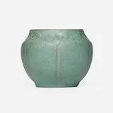 Van Briggle Pottery, Vase with mistletoe, 1907, glazed earthenware