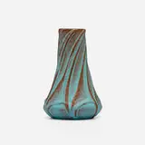Van Briggle Pottery, Vase with stylized leaves, 1906, glazed earthenware