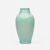 Van Briggle Pottery, Vase with arrowhead leaves, 1906, glazed earthenware