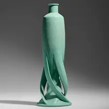 Fritz Albert for Teco Pottery, Rare vase, model 310, c. 1905, glazed earthenware