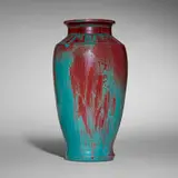 Pewabic Pottery, Tall vase, 1915-30, glazed earthenware