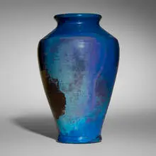 Pewabic Pottery, Vase, 1915-30, iridescent-glazed earthenware